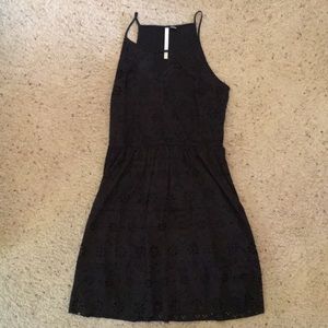 LC Lauren Conrad Black Faux Suede Dress